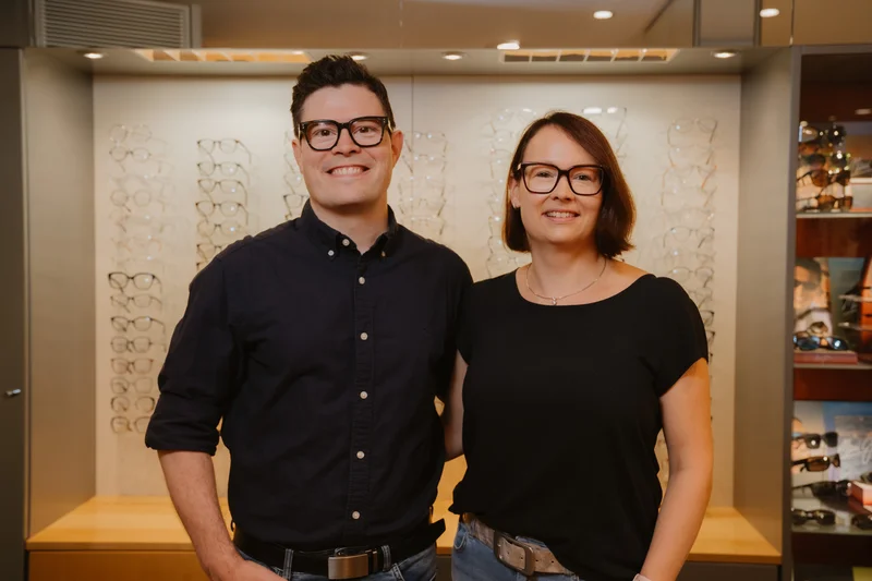 Florian Waxenberger und Anna Waxenberger, Inhaber Optik Scheere in Erding