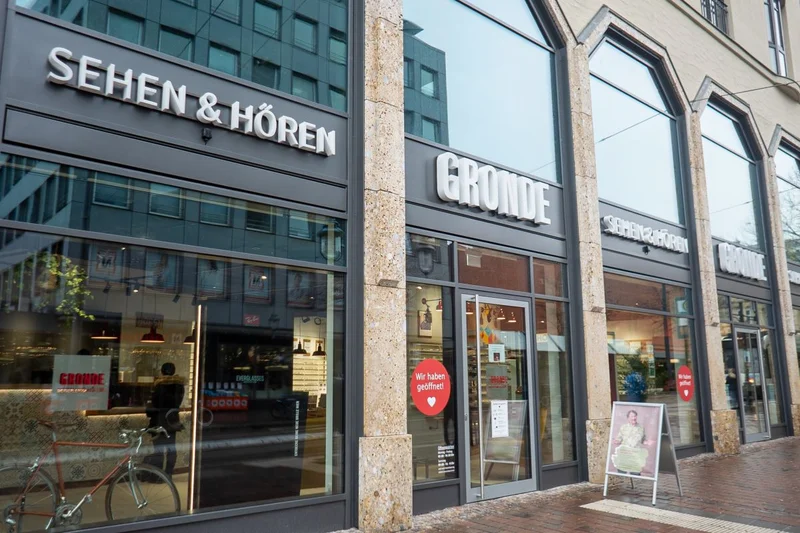 Die GRONDE Sehen & Hören Filiale in der Augsburger Bahnhofstraße