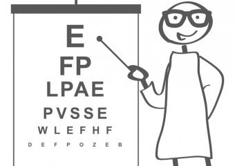 Der klassische Buchstaben-Sehtest beim Augenoptiker